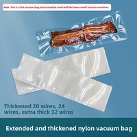 Sac d'emballage alimentaire sous vide en nylon/PE épaissi et allongé, 16 bandes de soie, 32 bandes de soie, pour bacon, poisson, fruits de mer, produits surgelés, conservation de la fraîcheur, usage commercial