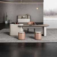 KMJ Meuble de Rangement en Bois de Luxe, Style Minimaliste Moderne, avec Serrure, Tiroir de Bureau, Meuble Bas pour Thé
