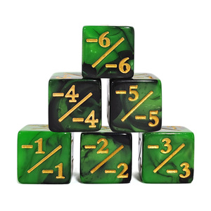 Venta al por mayor a granel DND personalizado 16mm D6 contador acrílico D & D juego de dados forma cuadrada para mazmorras y dragones juegos RPG jugadores - Product Image 6