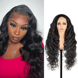 新ファッションベトナム人毛ベンダーレースフロントバージンヘアストレートボディウェーブHDレースウィッググルーレスウィッグ人間の髪 - Product Image 2