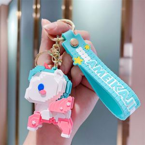 3D PVC Rubber Resin Unicorn Keychain Metal Accessories <b>Key</b> Ring Cartoon Doll Anime Keyrings Car Pendant <b>Key</b> <b>Chain</b> - Product Image 4