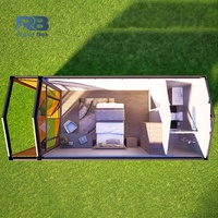 Maison préfabriquée modulaire de luxe de 20 pieds, 2 à 3 chambres, maison mobile préfabriquée, bureau, hôtel, cabine, petite villa