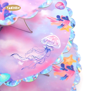 Yachen Nàng Tiên Cá Đuôi <span class=keywords><strong>cupcake</strong></span> Tier đứng 1 Bộ sinh nhật <span class=keywords><strong>Cupcake</strong></span> đứng trang trí tiệc tráng miệng cốc bánh đứng tháp cho đám cưới - Product Image 3