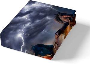 Ensemble de housse de <span class=keywords><strong>couette</strong></span> Cheval Running Steed et Lightning Decor Set de literie 3pcs pour enfants garçons adolescents Housse de <span class=keywords><strong>couette</strong></span> - Product Image 4