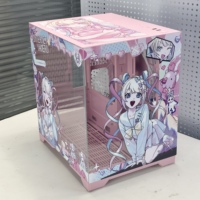 Boîtier de jeu Micro ATX sur le thème de la sauce Chaotian - Tour moyenne en alliage d'aluminium avec fenêtre latérale, compatibilité Mini-ITX