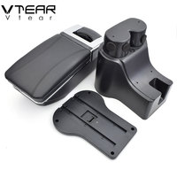 Vtear Boîte de rangement élégante en ABS et cuir PU pour accoudoir avant de voiture avec porte-gobelet, accessoires intérieurs pour Daihatsu Terios II J200 2010-2016