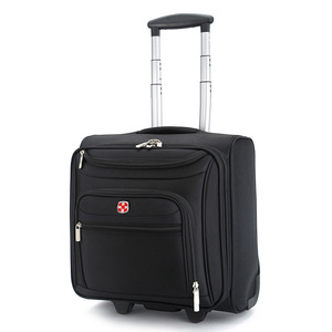 Oxford Cloth Saber Trolly Bag Roller Case Spinner Business Boarding <b>Suitcase</b> Luggage Geometric Polyester <b>Trolley</b> Bag - Product Image 1