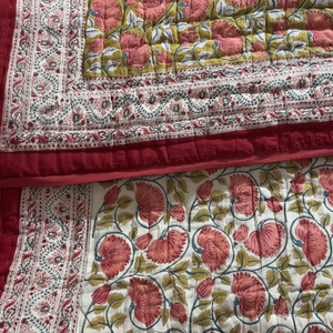 Rajasthani Print Premium Design Best HotSale Juego de colcha acolchada de algodón de alta calidad Bordado ligero Funda de cama impresa - Product Image 1