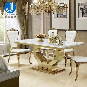 Mesa de Comedor de Mármol para 4 Personas, Juego de Mesa de Comedor para el Hogar - Product Image 6