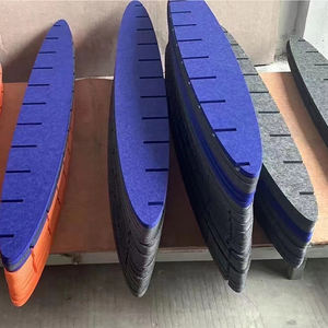 HJ Eco Friendly noir fibre de polyester cercles acoustiques suspendus baffles de plafond suspension panneau de plafond <span class=keywords><strong>acoustique</strong></span> rond - Product Image 3