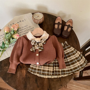 ชุดสูทสำหรับเด็กผู้หญิงชุดสองชิ้นสำหรับฤดูใบไม้ร่วง2024 - Product Image 6