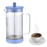 Siphon à café manuel en verre épais et durable avec logo personnalisé pour la maison Presse française Machine à thé et café