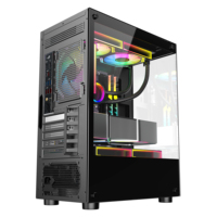 AntarcChill High Quality Gaming Computer Case Micro ATX Desktop Chassis Front Panel Tempered Glass Gaming Support Water Cooling