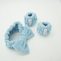 Ensemble de bandeau et de manchettes pour le lavage du visage, personnalisable