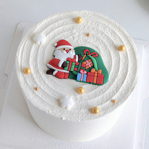 Weihnachts-Kuchenaufsatz Weihnachtsmann Xmas Cupcake-Topper Winter-Feiertagsdekoration Elch Glocke Weihnachtsbaum Kuchendekoration - Product Image 3