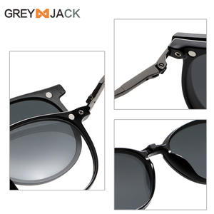 Nuevas Gafas de Sol Polarizadas con Marco Redondo Magnético, Lentes Negras TR Metálicas, Protección UV400, Unisex, Juego de Cuatro Lentes - Product Image 2