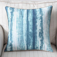 Innermor 50x50 Sea Style décoratif carré housse de coussin bleu imprimé jeter taie d'oreiller