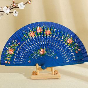 High Quality <b>Large</b> Bamboo Handheld Paper <b>Fan</b> Folk Art Style Wedding Gift Music Angel Sport Personalized Folding Promotional Item - Product Image 3