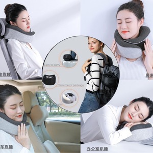 U-Shaped Memory Foam <b>Neck</b> <b>Pillow</b> 28x26x14cm Portable Travel <b>Pillow</b> For Adults And Elderly With Eye Mask And Earplugs Gift Set - Product Image 1