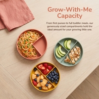 Assiette incassable pour bébé Assiette d'aspiration pour tout-petits Assiette divisée en silicone pour enfants