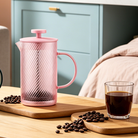 Carafe à café en verre à double paroi transparente et écologique pour café et thé chaud