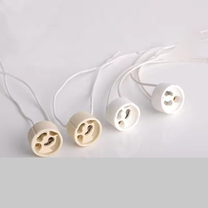 Gốm GU10/<span class=keywords><strong>G4</strong></span> Halogen giữ đèn với dây và vít cơ sở ổ cắm <span class=keywords><strong>Adapter</strong></span> & đèn cơ sở - Product Image 1