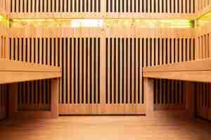 Diseño moderno infrarrojo lejano gimnasio <span class=keywords><strong>Toga</strong></span> Sauna habitación OEM personalizable madera maciza cicuta con fábrica SAA FSC EMC calefacción eléctrica - Product Image 6