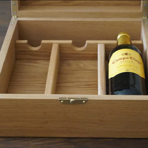 Caja de Almacenamiento de Vino de Madera Flexible Rectangular Personalizada con Logotipo Personalizado, para Tres Botellas - Product Image 4