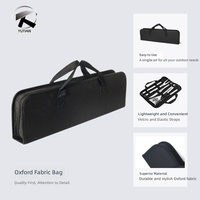 Ensemble d'outils de barbecue pour la vente directe d'usine, couteau, fourchette, spatule, manches en frêne, acier inoxydable, sac en tissu Oxford, personnalisable