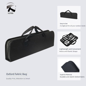 Set di Utensili per Barbecue con Coltello, Forchetta, Paletta, Manici in Legno di Cornice, Acciaio Inossidabile, Borsa in Tessuto Oxford, Personalizzabile, Fornitura Diretta dalla Fabbrica - Product Image 4