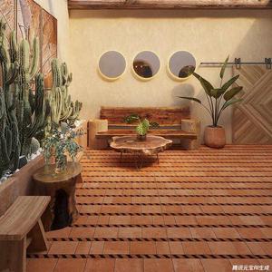 Nanyang hiện đại cổ điển đất sét gạch đỏ gạch rắn chống trượt chống đóng băng gạch mộc mạc cho Homestay biệt thự sân sử dụng ngoài trời - Product Image 5