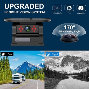 IPoster Truck 7in Wireless 4ch DVR IPS Monitor AI Blind Spot di rilevamento con batteria 10000mah batteria ricaricabile Kit di telecamere Wifi solari - Product Image 4