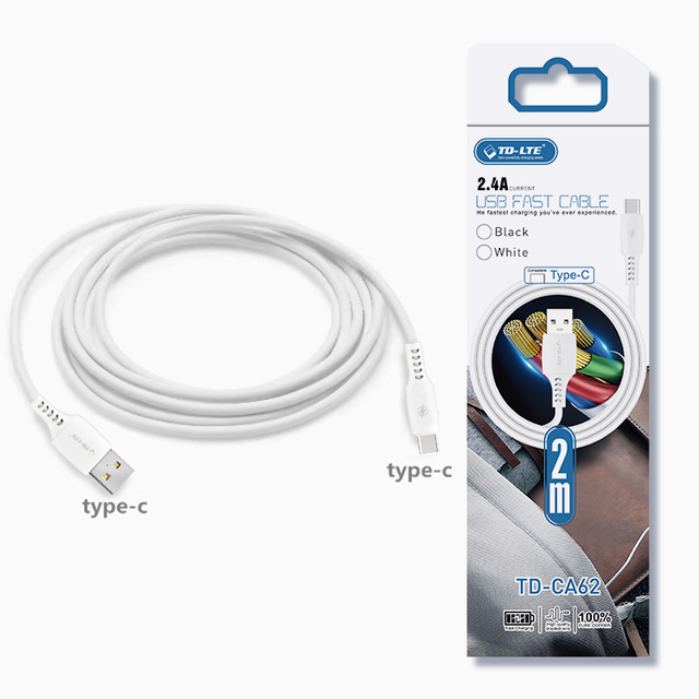 New USB Type-C Eco-Friendly Braid Shielding PVC Data Cable with Fast Charging for Mobile Phone and Earphone