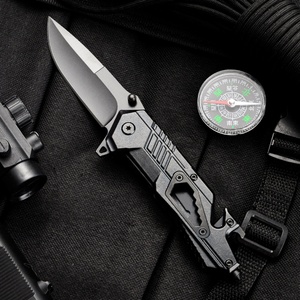 Couteau de poche tactique avec manche en aluminium, lame en acier inoxydable 3cr13, clé pliante d'urgence DIY, ouvre-boîte, ceinture, OEM HK FB085 1 - Product Image 5