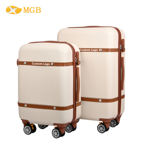 Biểu Tượng Tùy Chỉnh Thấp Moq Cổ Điển Mang Theo Trên Hành Lý Bộ 2 Mảnh Vali Cho Phụ Nữ Với Bánh Xe Phổ Quát - Product Image 1