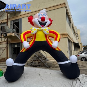 Ballon gonflable de clown de <span class=keywords><strong>cirque</strong></span> de 5 m de haut, mascotte de personnage de clown de <span class=keywords><strong>cirque</strong></span>, clown gonflable de parc carré - Product Image 1