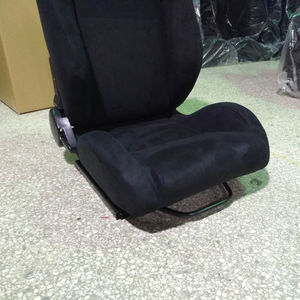 Спортивное сиденье из стекловолокна с откидывающейся спинкой BB7, черное + Универсальные бегунки x1Op - Product Image 3