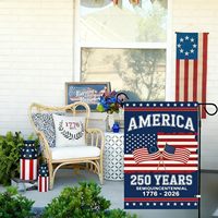 Drapeau de jardin en polyester durable, très vendu, pour le 250e anniversaire des États-Unis en 2026, idéal pour les célébrations personnalisées en extérieur et en intérieur