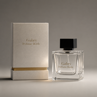 Flacon de parfum OEM à étiquette privée, couleur personnalisée, 30 ml, 50 ml, 100 ml, flacon de parfum en verre de luxe personnalisé, flacon de parfum carré de luxe, emballage