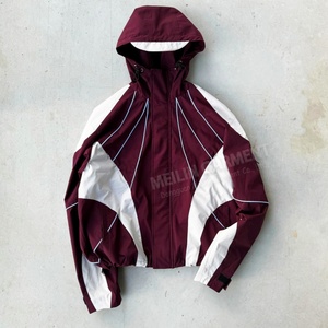 Vestes coupe-vent en softshell réfléchissantes personnalisées 3M, manteaux légers unisexes tendance, fabricant de vestes coupe-vent - Product Image 1