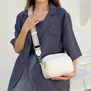 Wholesale Good Quality Girls Crossbody Bag Fashion Vegan Leather Cotton Strap Messenger Bag Crossbody Shoulder Bag For Women