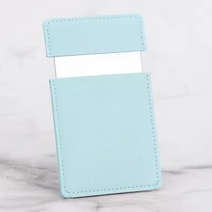 Espejos Cosméticos Portátiles Irrompibles de Alta Calidad, Mini Espejos de Bolsillo Cuadrados de Cuero, Espejo de Maquillaje Pequeño para Viajes - Product Image 1