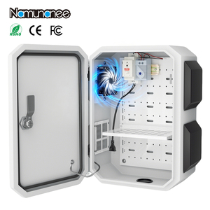 תיבת חשמל חיצונית של Namunanee OEM ODM עם תרמוסטט, מאוורר, ופתחי אוורור, עמידה בפני מזג אוויר. - Product Image 1