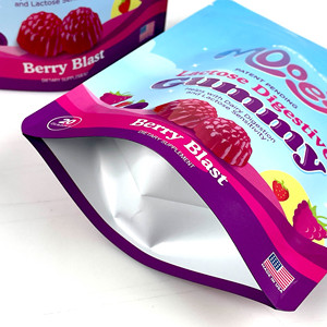 Tùy chỉnh in đứng lên túi nắp kéo các loại trái cây có hương vị kẹo túi nhựa bao bì Gummy Túi - Product Image 3