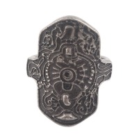 Vente en gros Hip Hop Cool Game Dark Souls Bague pour homme Mode européenne américaine Style rétro Noir Bleu Rouge Bague en pierre précieuse pour homme