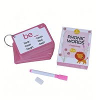 Cartes d'apprentissage éducatives, cartes flash à bords dorés, impression personnalisée