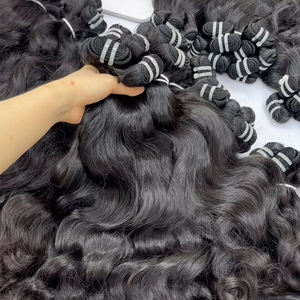 Paquet de vague profonde lâche aligné de cheveux humains cambodgiens vierges vietnamiens à double cuticule dessinée - Product Image 1