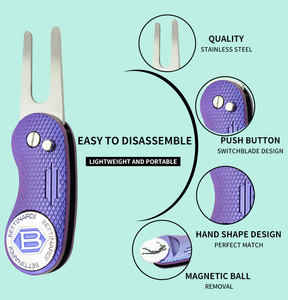 Extrémité scintillante gratuite 4n1 Designer puces forgées paquet de doigts accessoires d'emballage de mauvaises herbes pistolet à étiquettes en alliage 30mm marqueur de balle de Golf blanc - Product Image 2