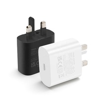 Adaptor Pengisi Daya Cepat HNT EU/US/UK/AU Plug Factory 25W PPS PD Port Tipe-C USB C untuk Samsung S25 S24 S23 S22