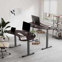 Bureau de direction moderne modulaire électrique à hauteur réglable, ergonomique, assis-debout, mobilier de bureau commercial personnalisable